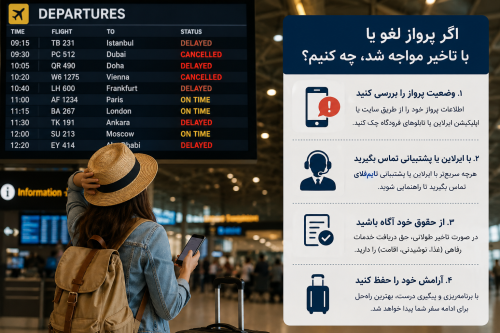 پرواز لغو یا با تاخیر مواجه شد، چه کنیم